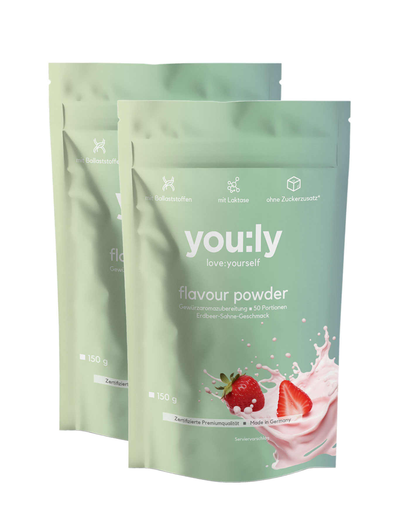 2x flavour powder Erdbeer-Sahne