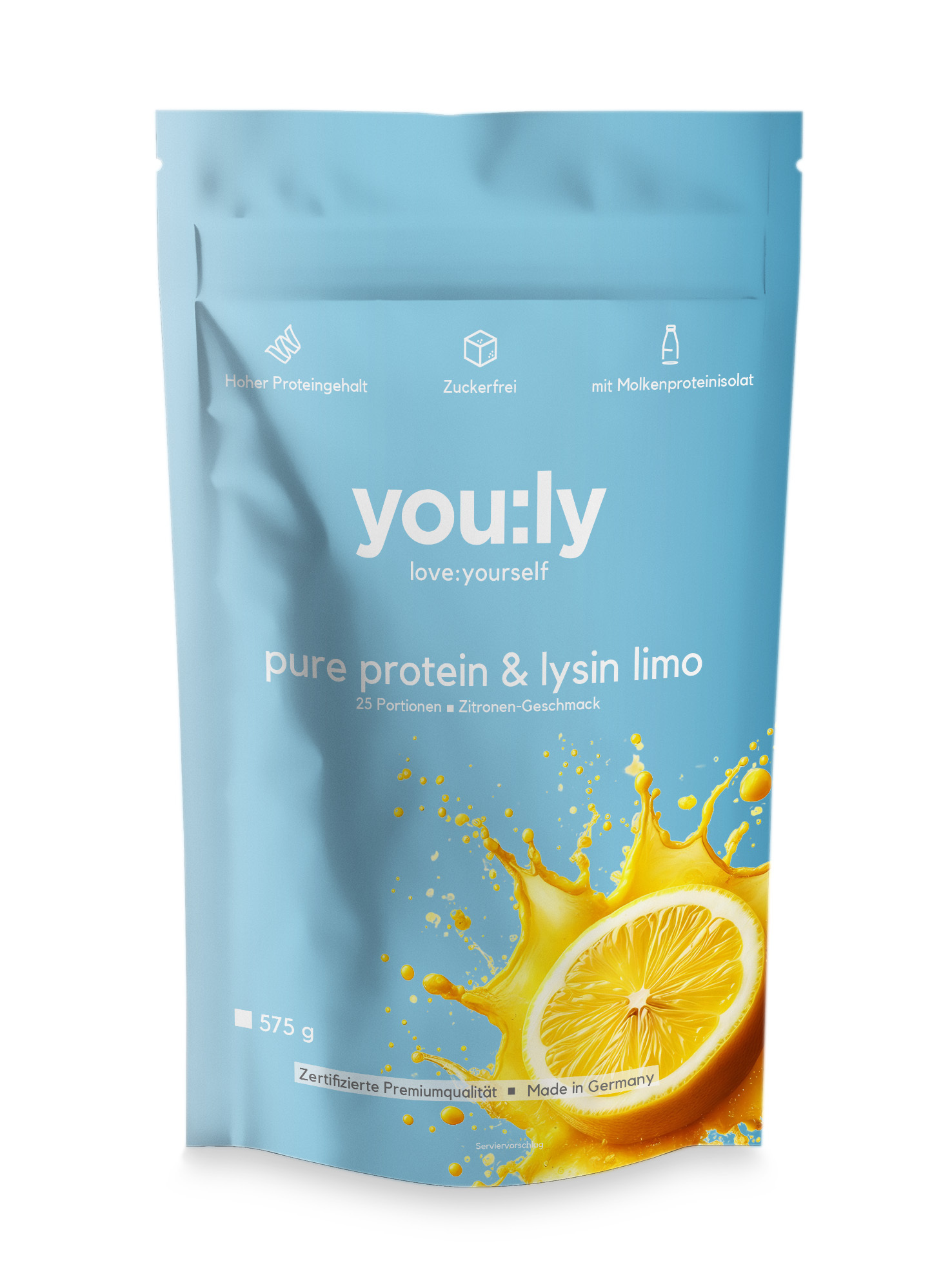 pure protein & lysin limo Zitrone 25 Portionen