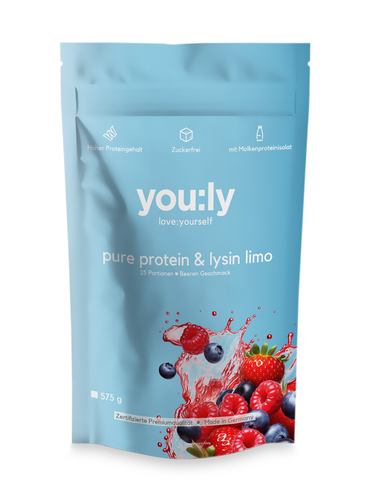 pure protein & lysin limo Beeren Mix 25 Portionen