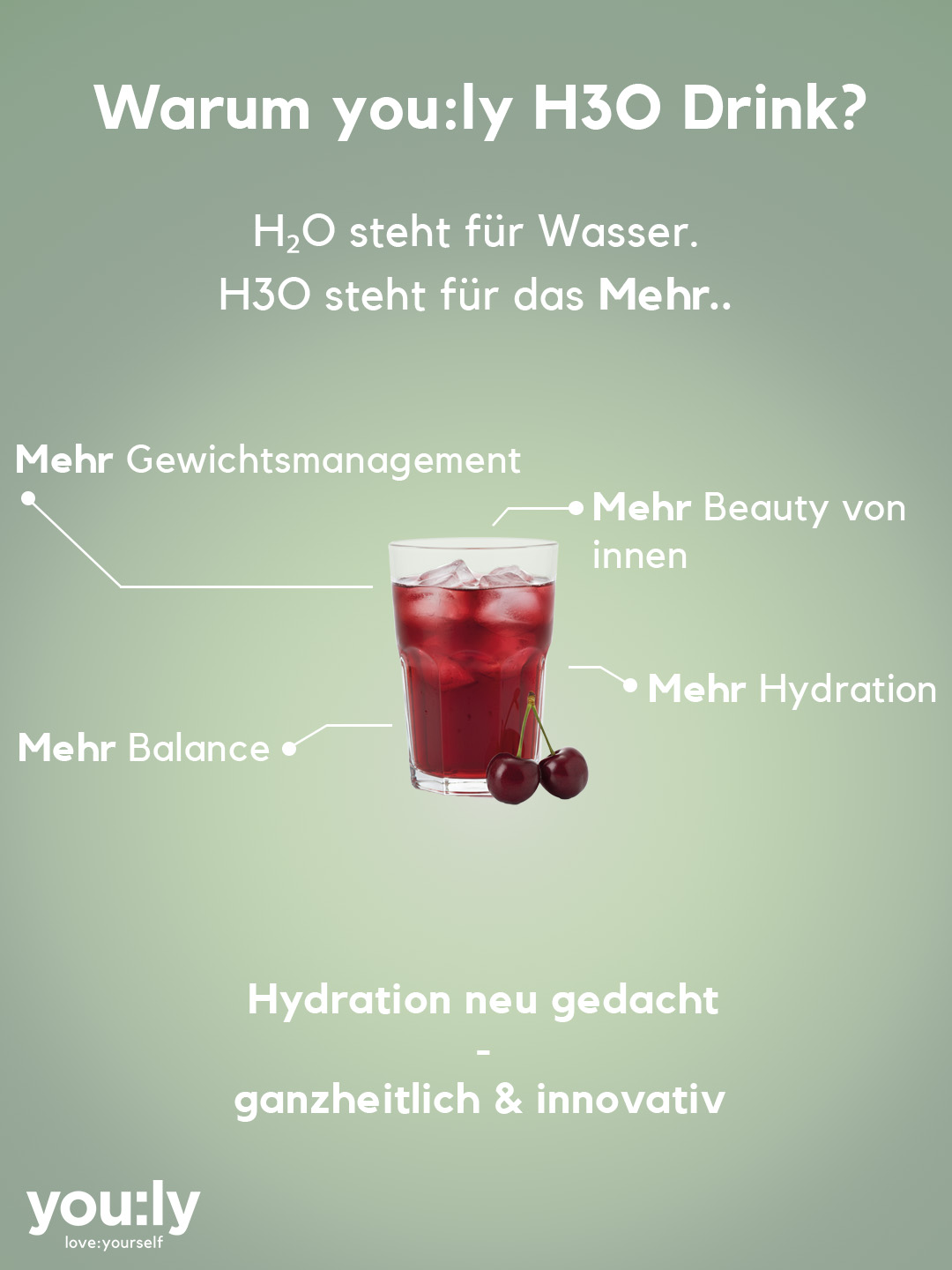 H3O Drink Kirsche
