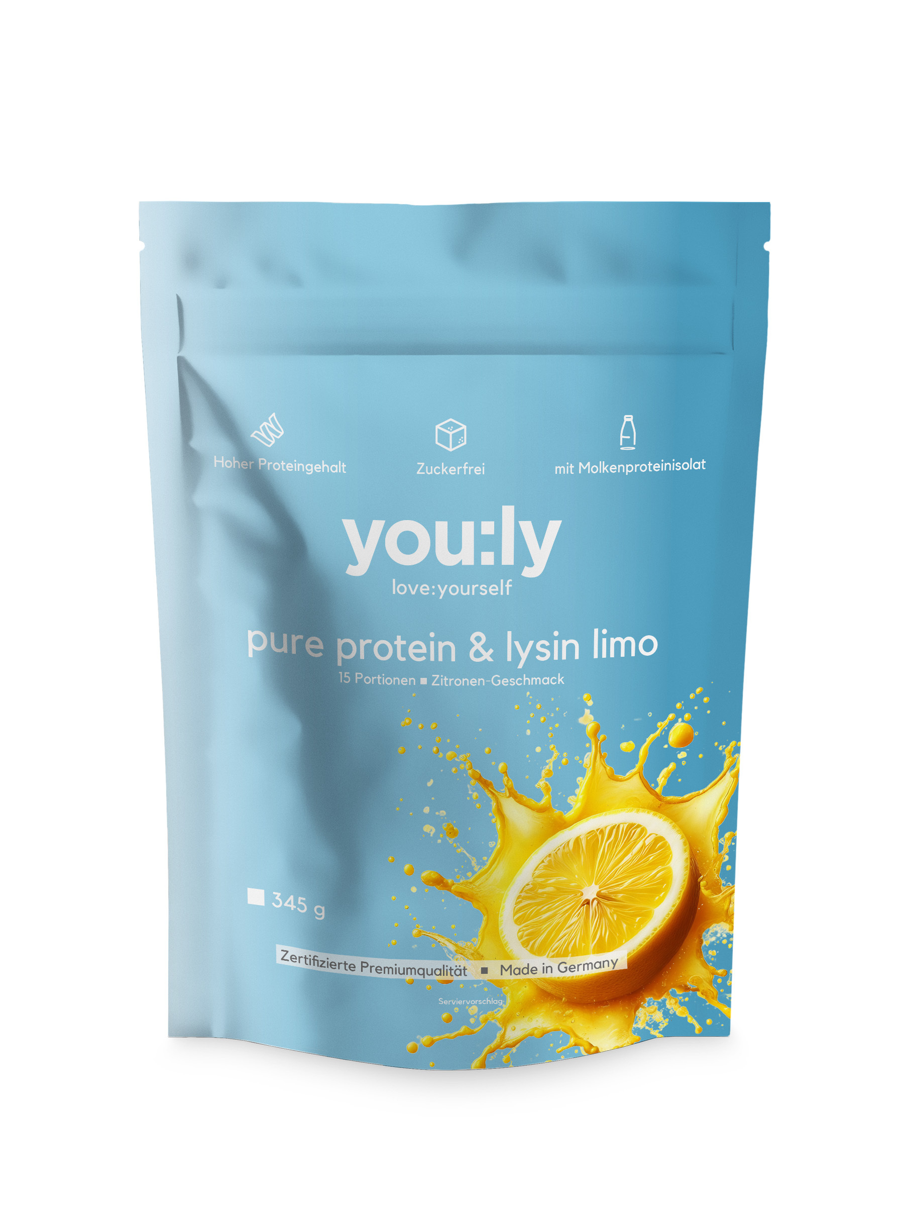 pure protein & lysin limo Zitrone 15 Portionen