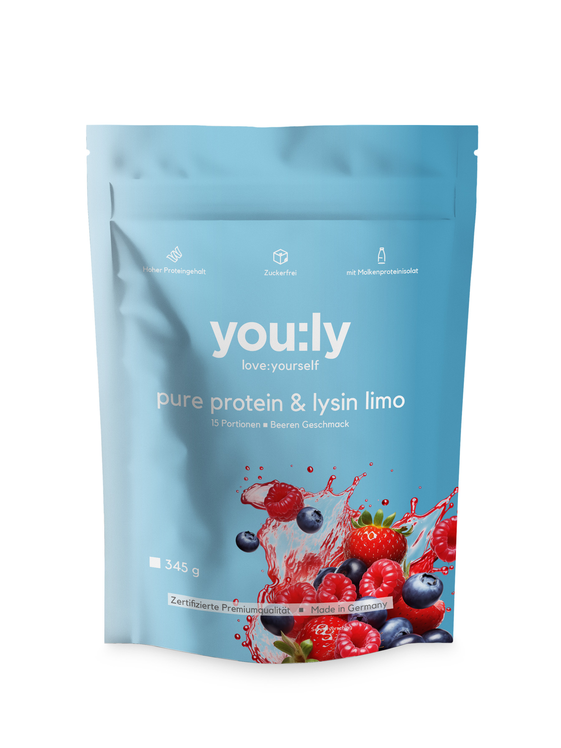 pure protein & lysin limo Beeren-Mix 15 Portionen